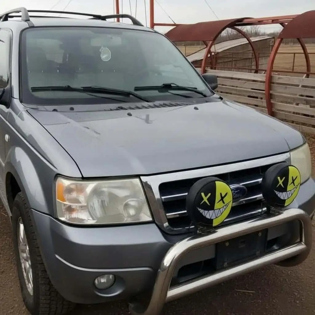 Off Road Led Sis Lamba Kılıfı - Çift Renk Gülen Yüz